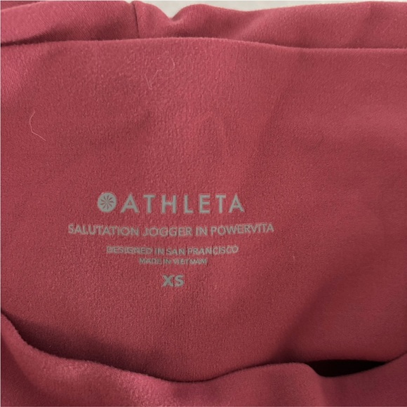 NWOT Athleta Salutation jogger in powervita in pink SZ XS - Picture 2 of 9